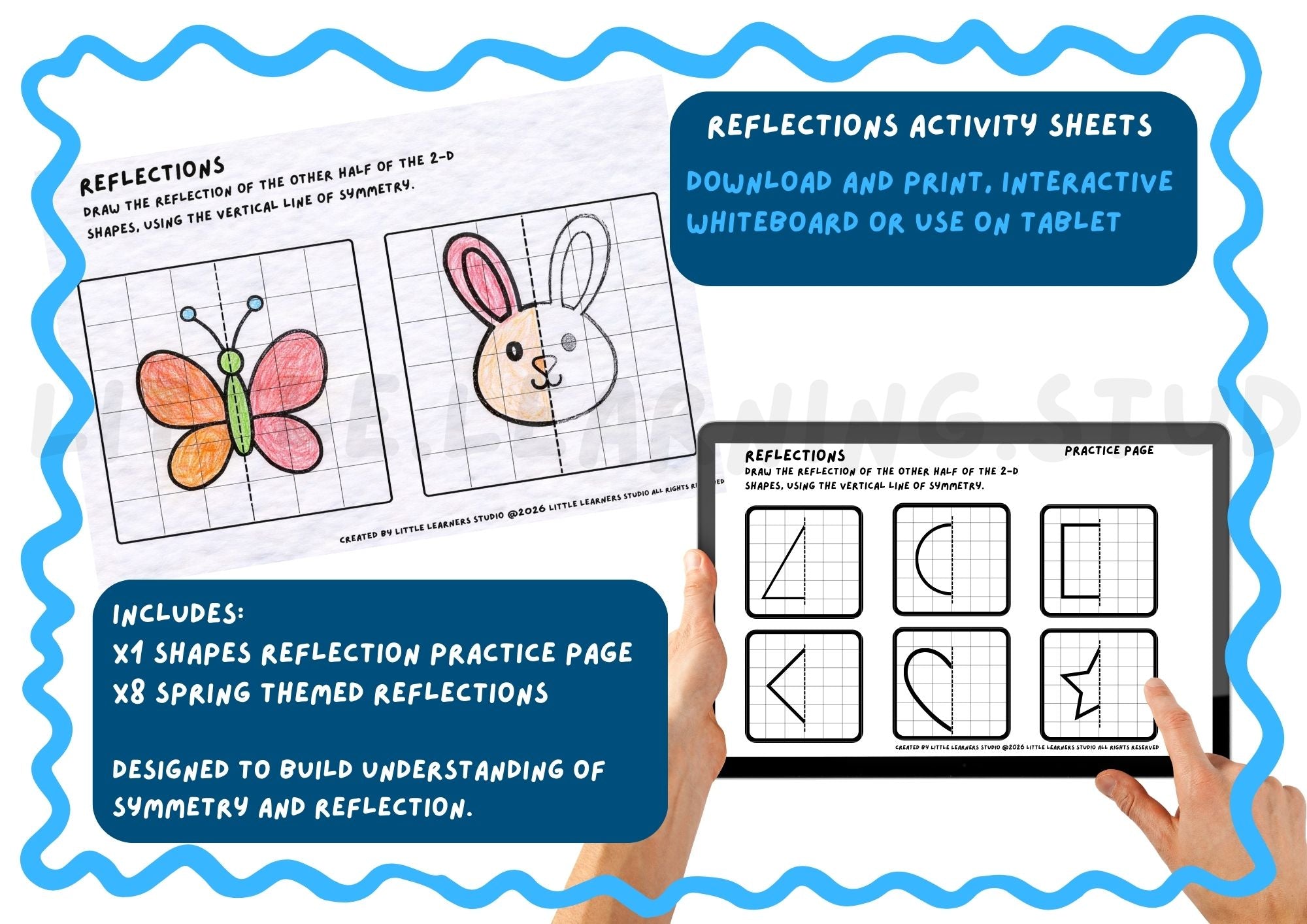Maths Reflections Activity Sheets - Printable & Digital Download ...