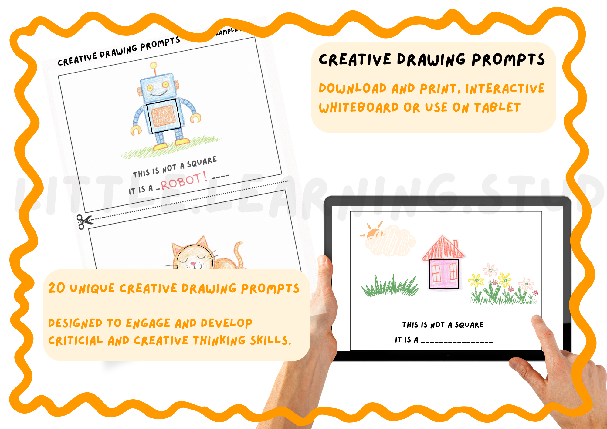 'This is not a' Creative Drawing Prompts - Digital and Print Download